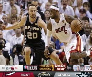 yapboz 2013 NBA Finalleri, 7 oyunu, San Antonio Spurs 88 - Miami Heat 95